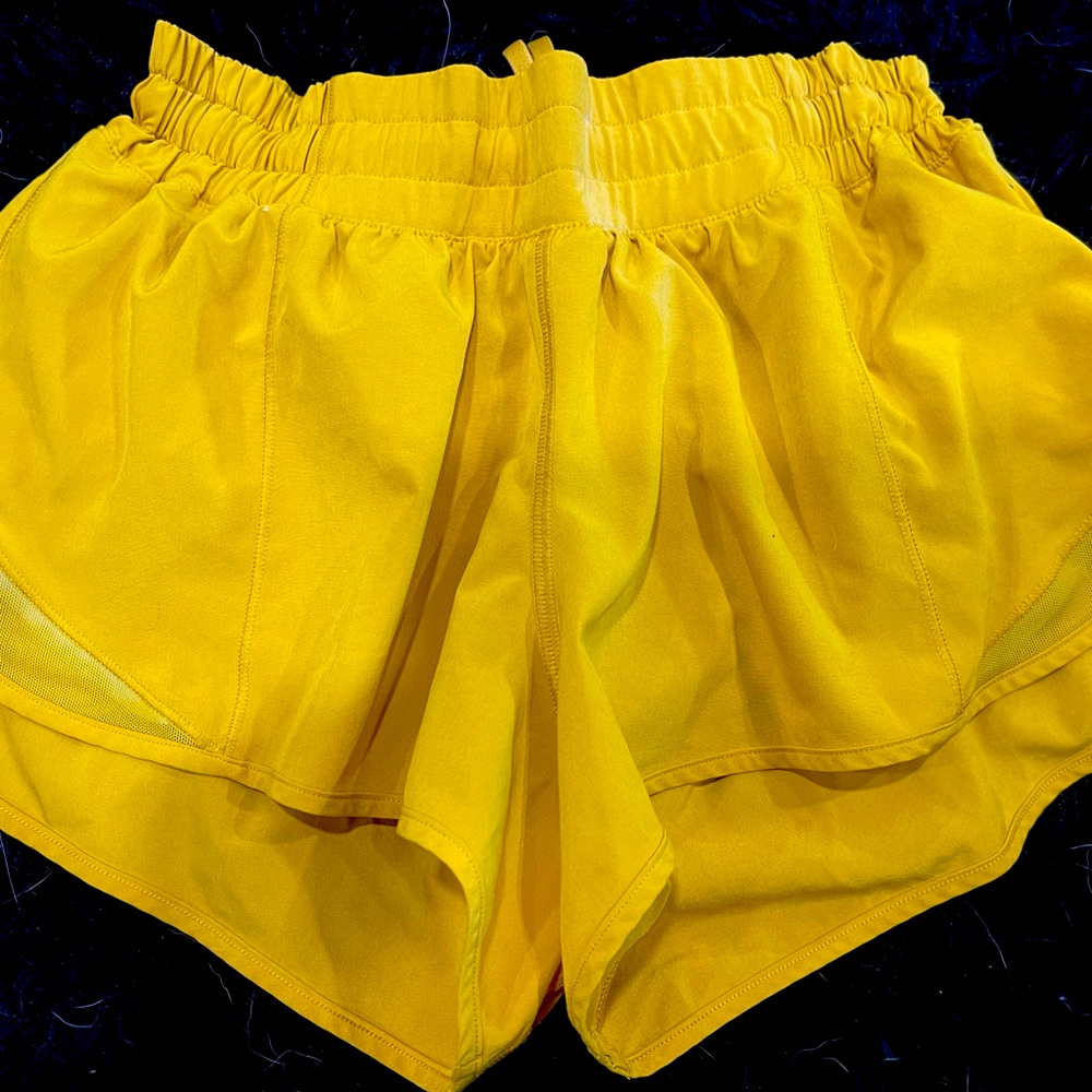 Yellow lululemon shorts , 2.5” length, size 4